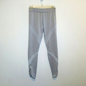 Puma Leggings Women Size M Gray Mesh Inset Details